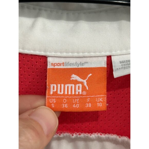 Puma Sportstyle Striped Polo Shirt S Multicolor Short Sleeve Performance Top - Picture 5 of 10